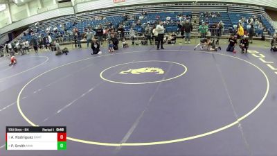 10U Boys - 84 lbs Cons. Round 2 - Alonzo Rodriguez, B.A.M. Training Center vs Palmer Smith, Michigan Revolution Wrestling Club