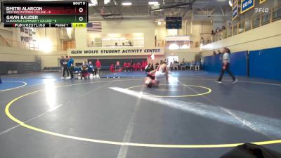 141 lbs Finals (8 Team) - Dmitri Alarcon, Western Wyoming College vs Gavin Bauder, Clackamas Community College