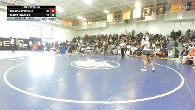 145 lbs Quarterfinal - Jeszika Spraglin, Cypress vs Maiya Bradley, Vista Murrieta