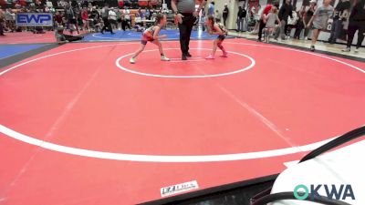 54-58 lbs Rr Rnd 4 - Liliana Guerrero, Brushy Wrestling Club vs Gracelynn Pinkston, Pocola Youth Wrestling