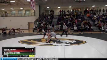 165 lbs Quarterfinal - Chance Davis, Little Rock vs Danny Braunagel, Illinois