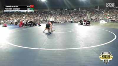 B3A-113 lbs 1st Place Match - Ashton Andrews, Pawnee vs Garrett Short, Blackwell