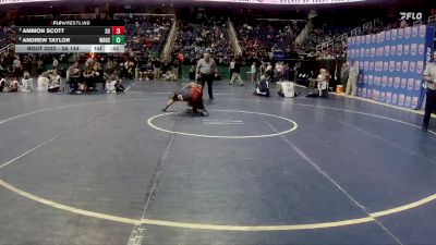 3A 144 lbs Cons. Round 3 - Andrew Taylor, West Rowan High School vs Ammon Scott, South Point High School