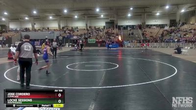 AA 106 lbs Semifinal - Jose Cordero, Cleveland vs Locke Sessions, Independence
