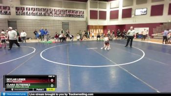50-54 lbs Cons. Round 1 - Skylar Leber, Devils Wrestling vs Clara Gutierrez, Charger Wrestling Club