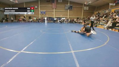 165 lbs Quarterfinal - Grayson Hagen, Doane vs Jonah Chew, Unattached