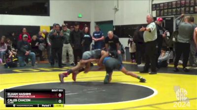 103 lbs Quarterfinal - Elham Hashimi, Livermore Wrestling Club vs Caleb Chacon, Clark