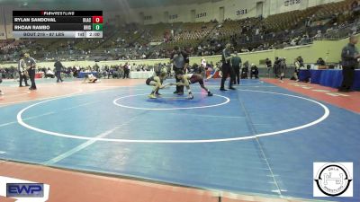 87 lbs Semifinal - Rylan Sandoval, Blackwell vs Rhoan Rambo, Bristow