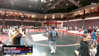 100 lbs Round 1 - Bristol Norris, Husky Wrestling Club vs Mallory Hernandez, Yukon High School Wrestling