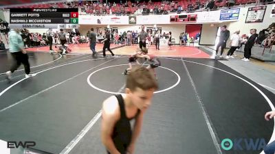 61 lbs Semifinal - Garrett Potts, Wagoner Takedown Club vs Nash60.3 McCuistion, Tiger Trained Wrestling