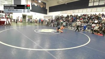 144 lbs Cons. Round 2 - Branden Santos, Cypress vs Victor Rueda, Peninsula