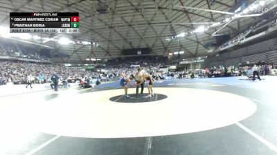 Boys 1A 138 lbs Champ. Round 2 - Oscar Martinez Cobian, Wapato vs Praithan Borja, Lakeside (Nine Mile Falls)