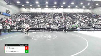 113 lbs Cons. Round 2 - Kyler Spencer, Spanish Fork vs Ezekiel Zimmerman, Hillcrest