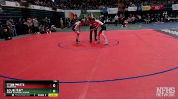 119 lbs Quarterfinal - Titus Watts, Soldotna vs Louie Flint, Eagle River High School