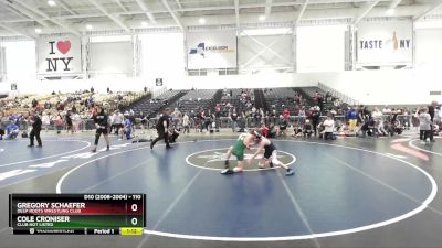 110 lbs Cons. Round 2 - Gregory Schaefer, Deep Roots Wrestling Club vs Cole Croniser, Club Not Listed