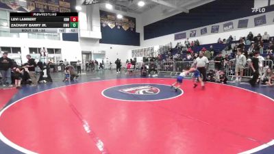54 lbs Cons. Round 1 - Zachary Barry Jr., Inland Elite Wrestling Club vs Levi Lambert, Rancho Bernardo WC