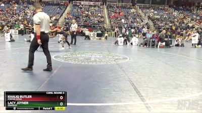 4A 144 lbs Cons. Round 3 - Khaliq Butler, Porter Ridge vs Lacy Joyner, Grimsley