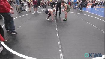 76 lbs Rr Rnd 2 - Jaxon Muskrat, Harrah vs Hayden Hayes, Weatherford Youth Wrestling
