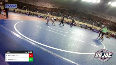 61 lbs Quarterfinal - Korey Maxwell, Choctaw Ironman Youth Wrestling vs Shyann Taylor, El Reno Wrestling Club