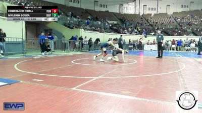 101 lbs Consi Of 16 #1 - Constance O'dell, Perry Girls Wrestling Club vs Myleigh Souza, Southmoore SaberCats Wrestling