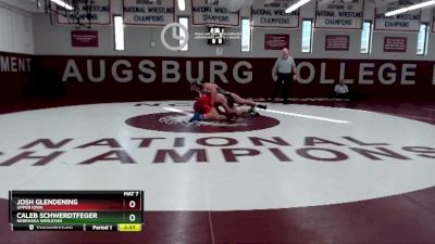 197 lbs Quarterfinal - Josh Glendening, Upper Iowa vs Caleb Schwerdtfeger, Nebraska Wesleyan