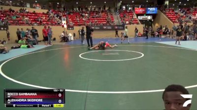 92 lbs Quarterfinal - Rocco Gambaiana, NE vs Alexandria Skidmore, OK