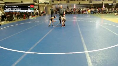 45 lbs Cons. Round 2 - Wyatt Streich, UNITED vs Lucas Contreras, NLS (New London/Spicer)