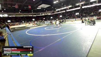 Girls 125 lbs Quarterfinal - Madison Watts, Orting (Girls) vs Reinalda Gonzalez, Davis (Girls)