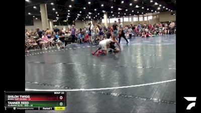 108 lbs Semis & Wb (16 Team) - Shiloh Twigg, BHWC/ Dirt Divers vs Tanner Reed, Alabama Elite - Red