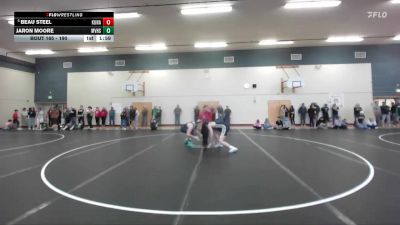 190 lbs Champ. Round 2 - Jaron Moore, Mountain View High School vs Beau Steel, Kuna