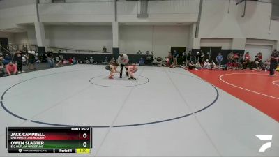 110 lbs Quarterfinal - Owen Slagter, 512 Outlaw Wrestling vs Jack Campbell, ONE Wrestling Academy