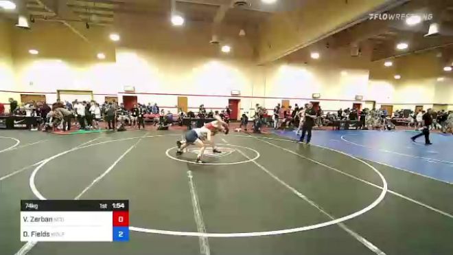 74 kg Quarters - Vincent Zerban, Northern Colorado Wrestling Club vs Derek Fields, Wolfpack Wrestling Club