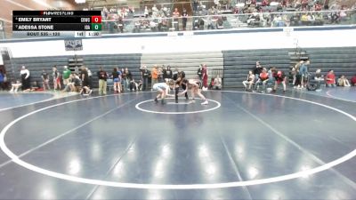 120 lbs Round 5 - Adessa Stone, Idaho vs Emily Bryant, Challis Blackheart Wrestling Club