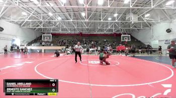 125 lbs Quarterfinal - Daniel Arellano, Sacramento City College vs Ernesto Sanchez, East Los Angeles College