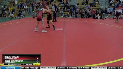 130 lbs Cons. Round 3 - Caden Wevley, West Central Area vs Jesse Swartwout, Legends Of Gold