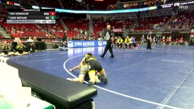 2A-120 lbs 5th Place Match - Colt Boyles, Burlington Notre Dame vs Jon Gonzalez, West Marshall