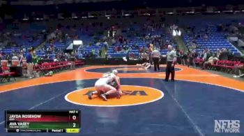 140 lbs Cons. Round 1 - Ava Vasey, Tolono (Unity) vs Jayda Rosenow, Erie