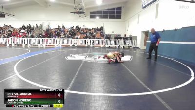 106 lbs Champ. Round 1 - Jadon Moreno, Calvary Chapel vs Rey Villarreal, Peninsula