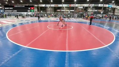 112 lbs 3rd Place Match - Anthony Lang, Douglas Wrestling Club vs Rory Rye, Laurel Matburners
