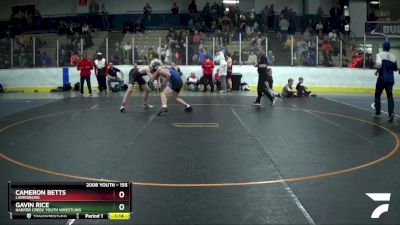 155 lbs Cons. Round 4 - Gavin Rice, Harper Creek Youth Wrestling vs Cameron Betts, Laingsburg