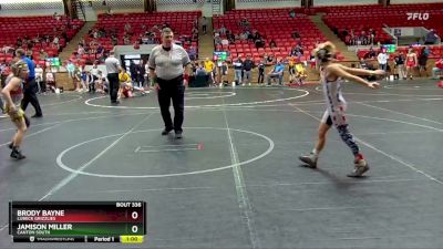 68 lbs Cons. Round 3 - Brody Bayne, Lubeck Grizzlies vs Jamison Miller, Canton South