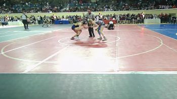 100 lbs Quarterfinal - Juel Ross, Harrah vs Kyah Leyba, Team Tulsa Wrestling Club