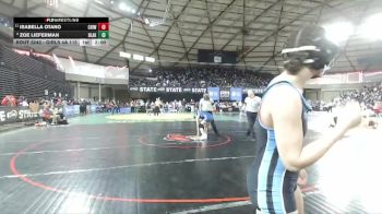 Girls 4A 115 lbs Champ. Round 2 - Isabella Otano, Chiawana (Girls) vs Zoe Lieferman, Bonney Lake (Girls)