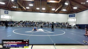 160 lbs Cons. Round 4 - Quilaztli Miguel-Lapham, Southern Oregon University vs Leilani Hernandez, Texas Wesleyan