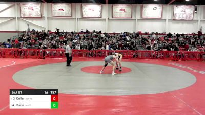 145 lbs Quarterfinal - Oisin Cullen, Wakefield vs Anthony Mann, Hanover