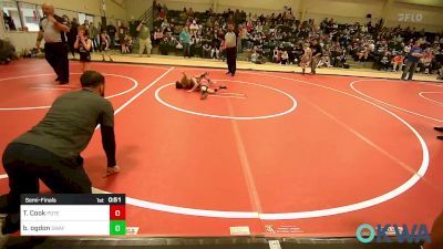 49-52 lbs Semifinal - Trigger Cook, Poteau Youth Wrestling Academy vs Blake Ogdon, Spartan Wrestling Fort Smith