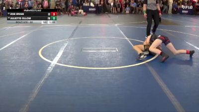 80 lbs Quarterfinal - Juliette Ollom, Freedom Wrestling vs Zoe Irvan, Suicide Squad