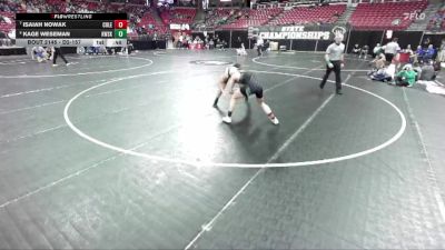 D2-157 lbs Cons. Round 1 - Kage Weseman, Kewaskum vs Isaiah Nowak, Coleman