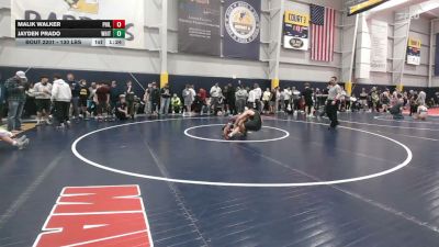 130 lbs Consi Of 8 #1 - Malik Walker, Philadelphia vs Jayden Prado, Whitehall