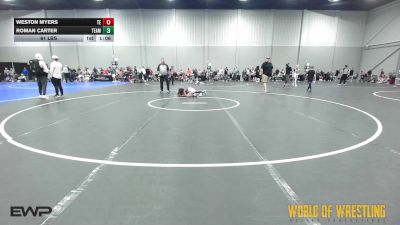 61 lbs Quarterfinal - Weston Myers, Tulsa Elite 9U vs Roman Carter, Team Savage 9U